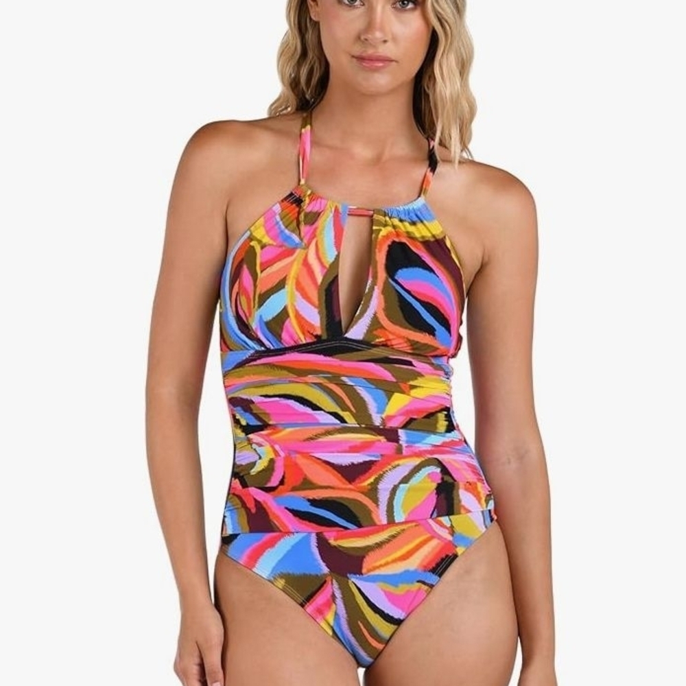 La Blanca Multicolor Swirl Bikini NWT